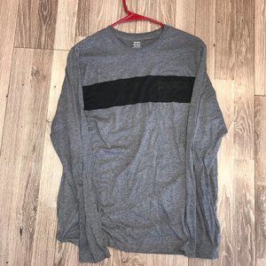 Old Navy Gray w/ Black Line Long Sleeve